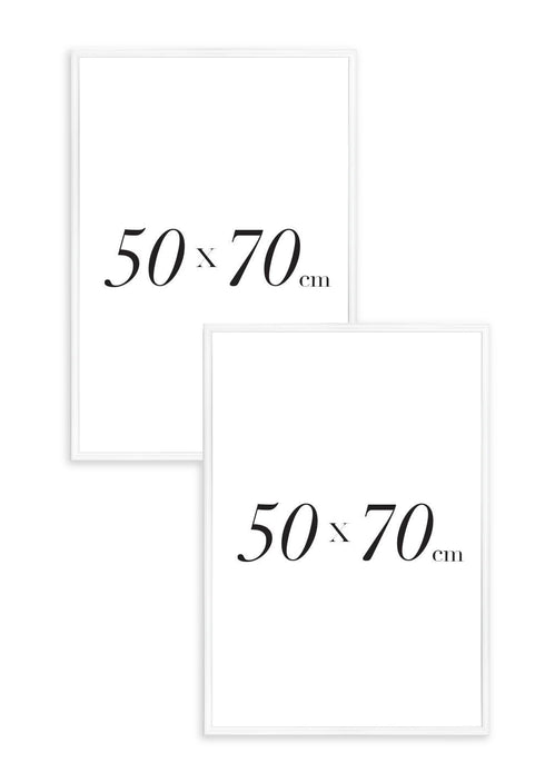 Set di 2 Cornici Metallica Bianche 50x70cm